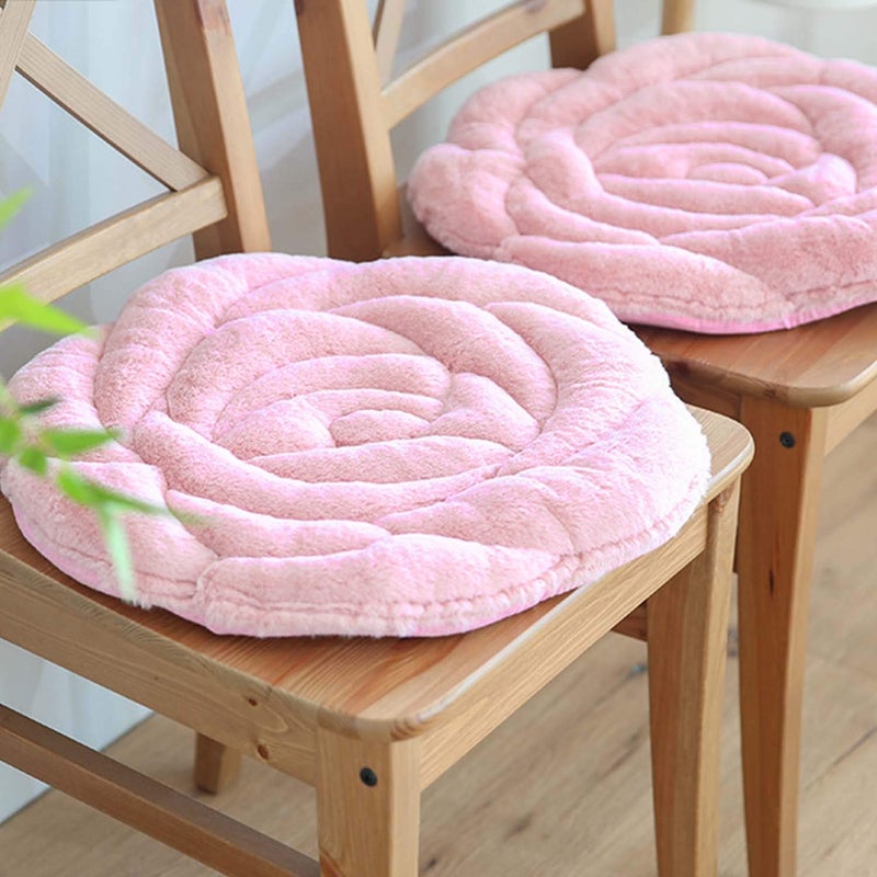 IPENNY Soft Cozy Seat Cushion Plush Rose Seat Pad Seat Pillow Relieves Back Coccyx Sciatica and Tailbone Pain Relief Chair Cushions Chair Pads for Home Office Sofa (Pink) - Image 1